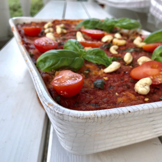 VEGAN CASHEW-BASIL ZUCCHINI LASAGNA | Camilla Akerberg